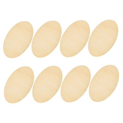 LIFKOME 8 Stück Ovale Holzspäne Heimdekoration Basteln Holzausschnittscheiben Holzscheiben Holzornamente Zum Bemalen Holzhandwerk Für Souvenirs Unbemalte Holzplatte Holzformen von LIFKOME