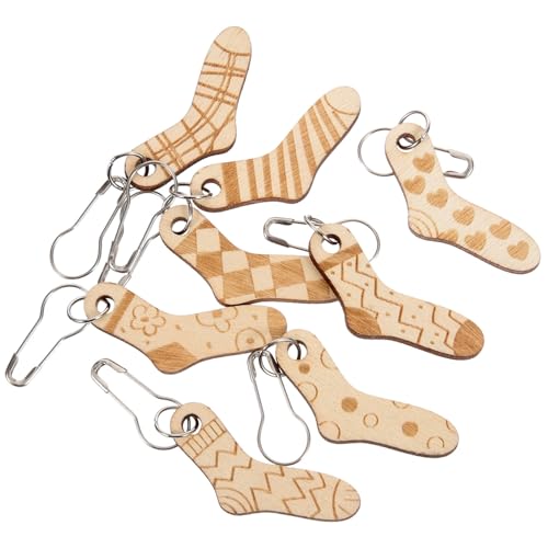 LIFKOME 8 Stück Teiliges Holz Maschenmarkierer Ringe für Stricken und Häkeln Langlebige Tragbare Maschenstopper für DIY Strickzubehör zum Musterzählen und Garnmarkieren LIFKOME 8 Stück Teiliges Holz Maschenmarkierer Ringe für Stricken und Häkeln Langlebige Tragbare Maschenstopper für DIY Strickzubehör zum Musterzählen und Garnmarkieren von LIFKOME