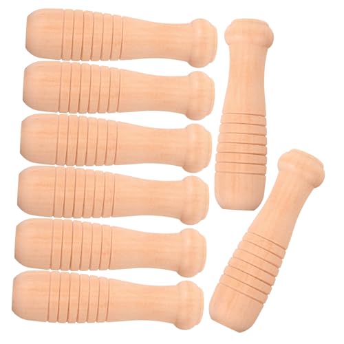 LIFKOME 8 Stück Teiliges Holzgriff Ersatzgriff für Pfannen und Gartengeräte Abnehmbarer Hitzebeständiger Griff mit Loch zum Aufhängen Langlebig und Einfach zu Montieren Vielseitig für von LIFKOME