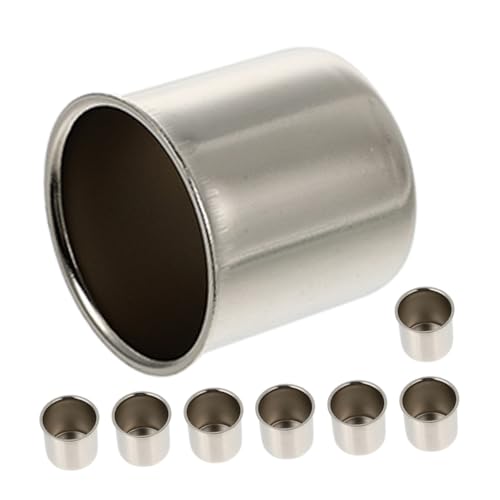 LIFKOME 8 Stück Teiliges Metall Kerzenhalter für Teelichter und Votivkerzen Kompakte Kerzeneinsätze aus Nickel Vintage Stil für Kerzenherstellung und Wohnraumdekoration von LIFKOME