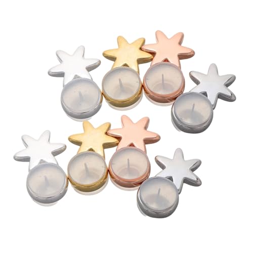 LIFKOME 8 Stück Teiliges Silikonbeschichtete Metall Ohrstecker Verschlüsse mit Sechseckigem Design Stabile Ohrring Lifter gegen Herunterfallen in Gold Weißgold Silber und Roségold für von LIFKOME
