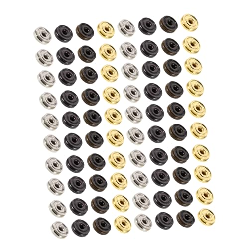 LIFKOME 80 Stück Handnähbare Druckknöpfe Kleine Metall Druckknöpfe für Kleidung Kleider Pullover und Diy Projekte Schwarz Antikbronze Silber und Gold von LIFKOME