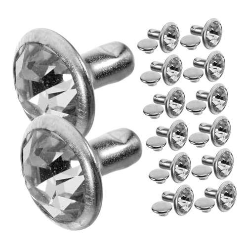 LIFKOME 80 Stück Kristall-nieten mit Strass Funkelnde Schmuck-nieten für DIY Bekleidung Schuhe Taschen Hüte und Kleider Vielseitige Dekorative Metallnieten für Modeprojekte von LIFKOME