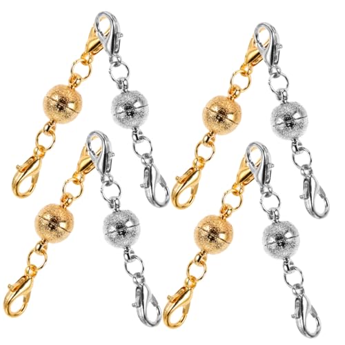LIFKOME 8Stücke Magnetische Kettenverschlüsse Langlebige Schmuckverlängerungen Praktische Magnetverschlüsse Für Halsketten Und Armbänder Für DIY Schmuckherstellung von LIFKOME