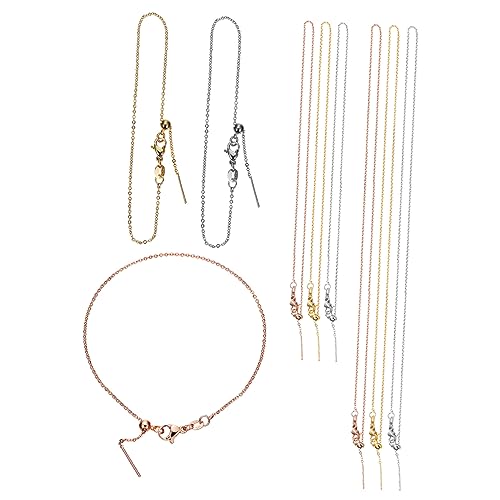 LIFKOME 9 Stück Teiliges Goldplattierte Ketten für Schmuckherstellung Armband Halskette Pulloverkette Vielseitige Charms für DIY Projekte von LIFKOME