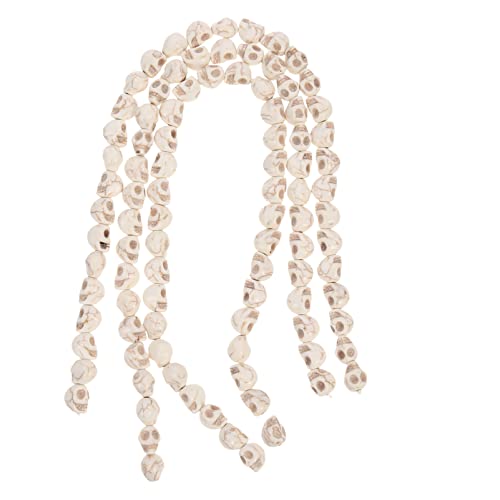 LIFKOME 96 Stück Handgemachte Spacer Perlen für Armbänder Bastelzubehör für Diy Schmuckherstellung Synthetische Türkis Skull Beads Stränge pro Packung von LIFKOME