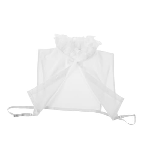 LIFKOME Abnehmbarer Damen Fake Collar mit Rüschen Weißer Spitzenkragen Vielseitiger Blusenkrageneinsatz für Büro Party Leichtes und Bequemes Design von LIFKOME
