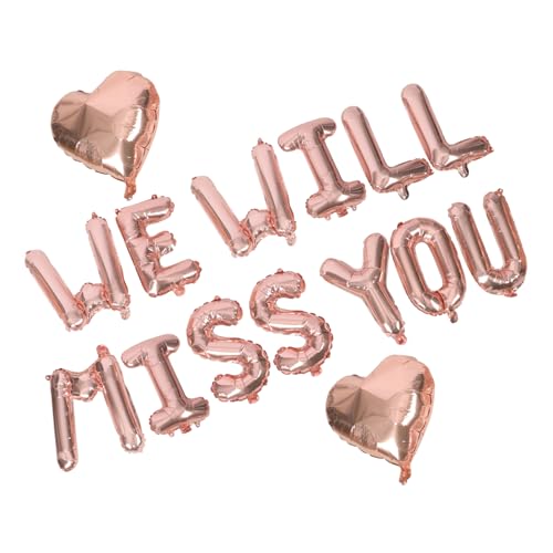 LIFKOME Abschlussballons We Will Miss You Alphabet Ballons Roségold Buchstaben Herzballon Für Abschlussfeier Party Dekoration LIFKOME Abschlussballons We Will Miss You Alphabet Ballons Roségold Buchstaben Herzballon Für Abschlussfeier Party Dekoration von LIFKOME