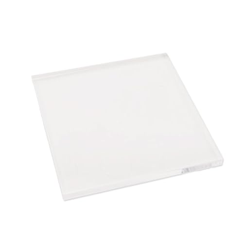 LIFKOME Acryl Stempelblock Transparente Stempelplatte mit Quadratischem Griff für Scrapbooking und Bastelprojekte Einfach zu Reinigen und Vielseitig Einsetzbar von LIFKOME