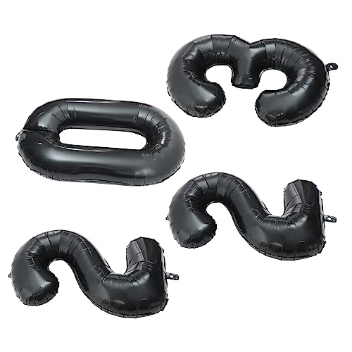 LIFKOME Aluminium Folienballons Set Dekorative Zahlenballons für Neujahrspartys Schwarz Party Deko für Feiern und Veranstaltungen LIFKOME Aluminium Folienballons Set Dekorative Zahlenballons für Neujahrspartys Schwarz Party Deko für Feiern und Veranstaltungen von LIFKOME