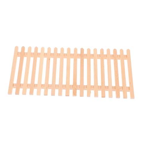 LIFKOME Babyhauszaun Miniatur-Zaunfigur feenhafter Gartenzaun kleiner Holzzaun Miniatur-Feengartenzaun Modellzaun Dollhouse Decor Mini-Zaunplatte Miniaturzaun Birke Beige von LIFKOME