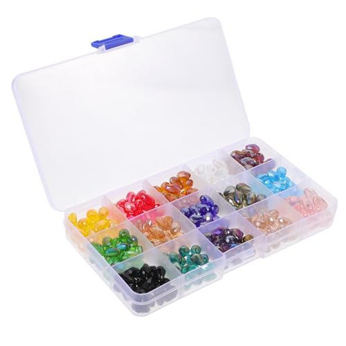 LIFKOME Bastelperlen Wasserdrop Glasperlen Farben DIY Schmuckperlen für Armbänder und Ohrringe Langlebige Durchsichtige Perlen für Bastelprojekte von LIFKOME