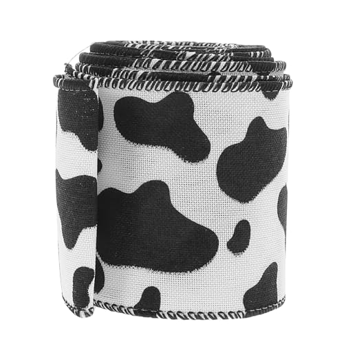 LIFKOME Bauernhof drahtkantenband mit Kuhmuster Breit Langlebiges Tiermuster bastelband für DIY Dekorationen Geschenkverpackung Kränze Einfach zu Verarbeiten Punktiertes Design LIFKOME Bauernhof drahtkantenband mit Kuhmuster Breit Langlebiges Tiermuster bastelband für DIY Dekorationen Geschenkverpackung Kränze Einfach zu Verarbeiten Punktiertes Design von LIFKOME