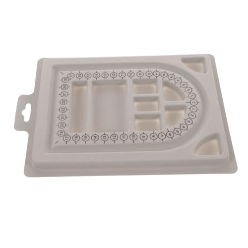 LIFKOME Bead Design Board mit Rillen Bead Organizer Tablett für Schmuckherstellung DIY Perlenbrett für Armbänder Halsketten Praktisches Schmuck Design Werkzeug Kunststoff Rechteckig von LIFKOME
