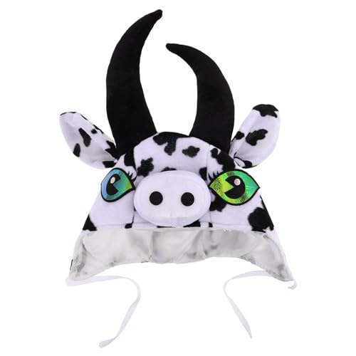 LIFKOME Bequemes Tierkostüm Accessoire für Süßes Milchkühe Kopfbedeckung für Fotoshootings und Rollenspiele Lustige Tiermütze für Jungen und Mädchen von LIFKOME