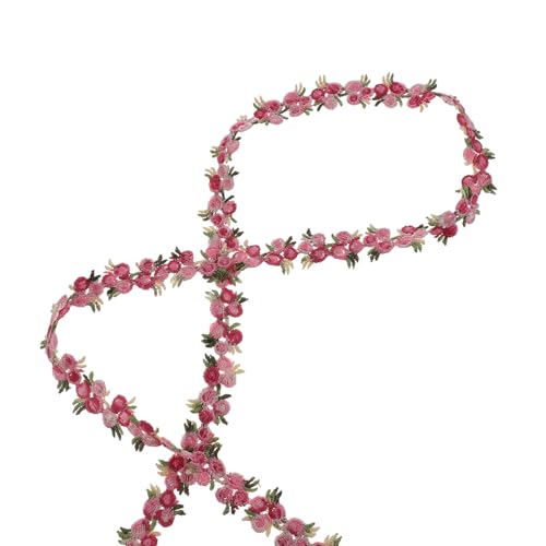 LIFKOME Besticktes Langes Buntes Spitzenband mit Blumenmotiv Polyesterstoff für Kleidung Bastelprojekte Hochzeitsdekoration Geschenkverpackung und DIY handarbeiten von LIFKOME