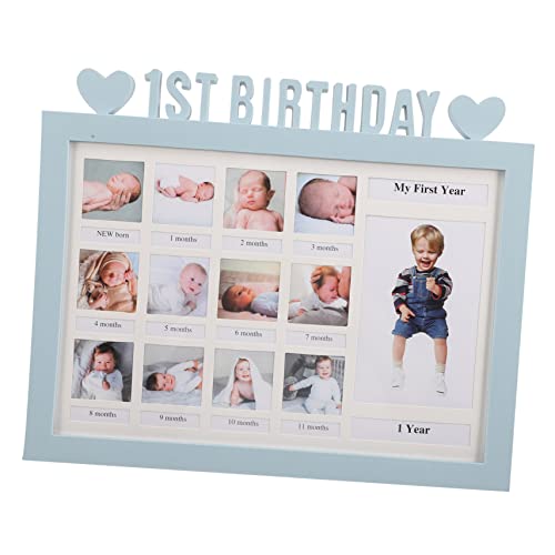 LIFKOME Bilderrahmen Geburtstag Monate Wachstumsrahmen für Kreative Erinnerungen für Neugeborene und Babypartys Dekorativer Tischrahmen Blau LIFKOME Bilderrahmen Geburtstag Monate Wachstumsrahmen für Kreative Erinnerungen für Neugeborene und Babypartys Dekorativer Tischrahmen Blau von LIFKOME