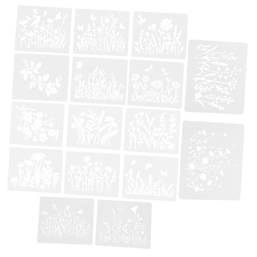 LIFKOME Blumen Schablonen Pet Material Wiederverwendbar Flexible Malvorlagen für Wandgestaltung DIY Bastelprojekte und Dekorationen von LIFKOME
