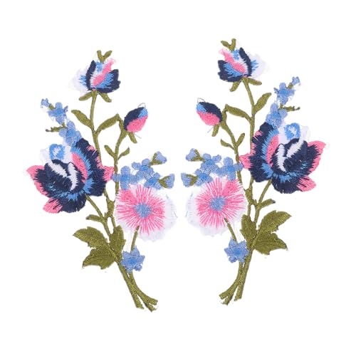 LIFKOME Blumen Stickerei Aufnäher Boho Blumenstrauß Gestickt zum Aufbügeln und Aufnähen für Kleidung Rucksack Mütze Vielseitig Strapazierfähig Baumwolle Polyester von LIFKOME