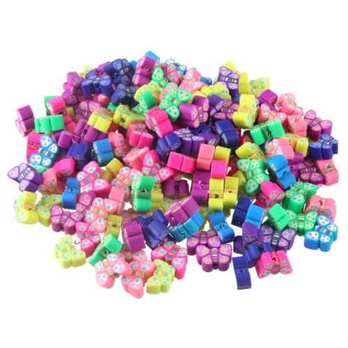 LIFKOME Bunte Schmetterling Polymer Clay Perlen DIY Schmuckherstellung Armband Zubehör Kreativitätsfördernd für Bastelfreunde von LIFKOME