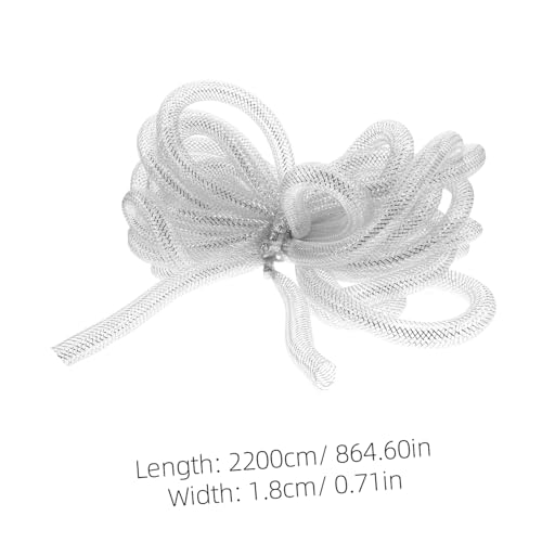 LIFKOME DIY Schmuckzubehör Elastisches Mesh Netz Schnur Silber Weiß für Armbänder Haaraccessoires Bastelmaterial Langlebig Farblich Modisch Vielseitig von LIFKOME