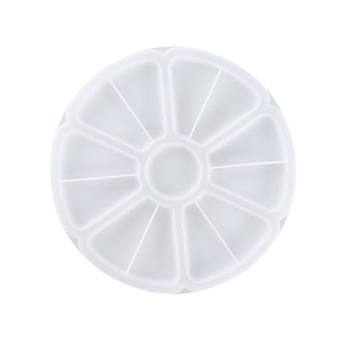 LIFKOME DIY Silikonform für Runde Aufbewahrungsplatten Flexible Transparente Epoxidharz gießform für Kreative DIY basteleien und Dekorative Schmuck Serviertabletts Einfach zu Reinigen von LIFKOME