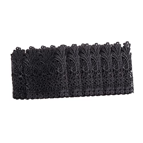 LIFKOME DIY Spitzenbesatz Polyester Schwarze Spitzenborte für Kleidung Dekoration und Bastelprojekte Vielseitig Einsetzbar für Mode und Heimdekoration von LIFKOME