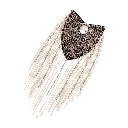 LIFKOME Dekorative Metall Schulterepauletten mit Quasten Handgefertigte Perlenverzierung Glänzende Kostüm Accessoires für Party Halloween und Uniformen Goldfarbene DIY Epaulette LIFKOME Dekorative Metall Schulterepauletten mit Quasten Handgefertigte Perlenverzierung Glänzende Kostüm Accessoires für Party Halloween und Uniformen Goldfarbene DIY Epaulette von LIFKOME