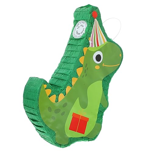 LIFKOME Dinosaurier Pinata Grün für Kindergeburtstag Partyspiel mit Süßigkeitenfüllung Lustige Partydekoration für Motto und Themenfeiern Kinderfreundliches Mitgebsel von LIFKOME