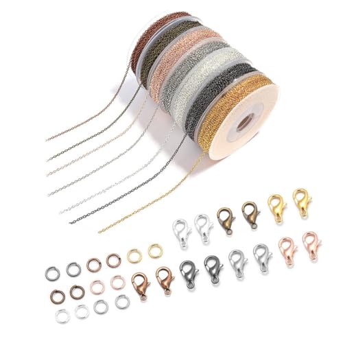LIFKOME Edelstahl Kreuzkette mit Karabinerverschlüssen Sprungringen Farben DIY Schmuckherstellung Ketten Armband Halskette Zubehör LIFKOME Edelstahl Kreuzkette mit Karabinerverschlüssen Sprungringen Farben DIY Schmuckherstellung Ketten Armband Halskette Zubehör von LIFKOME