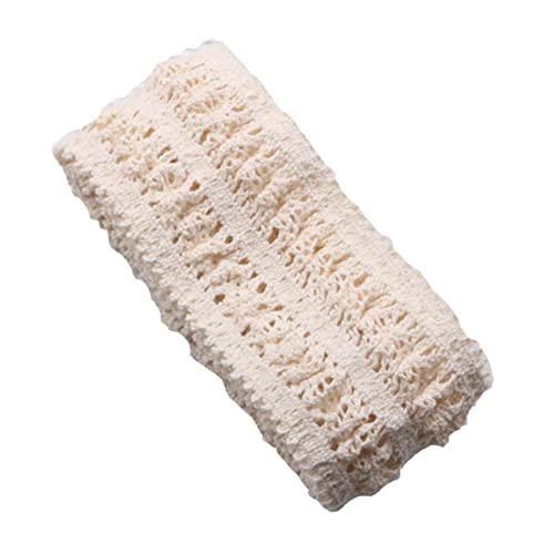 LIFKOME Elastisches Baumwollspitzenband DIY Haarschmuck Accessoire Breit für Haarbänder Haarschleifen und Festliche Dekorationen Beige von LIFKOME