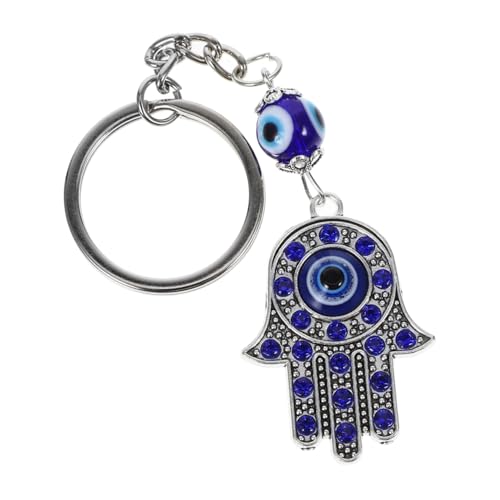 LIFKOME Evil Eye Hand Schlüsselanhänger Mit Augendekor Schlüsselanhänger Für Autos Türkischer Glücksbringer Stilvoller Anhänger Für Schlüsselbund Handgefertigt von LIFKOME