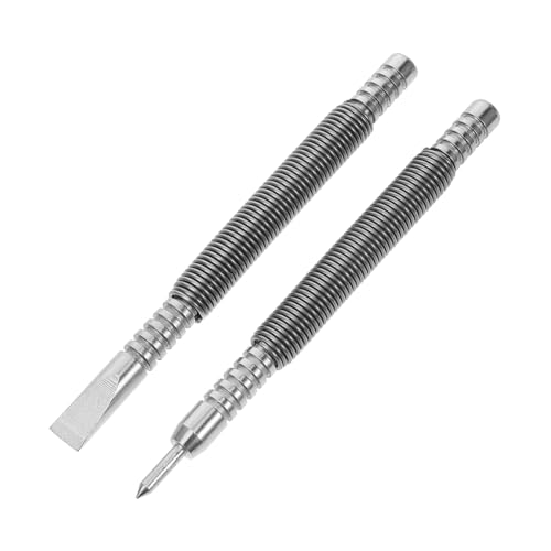 LIFKOME Federbelastetes Doppelkopf Nagel set Hammerloser Zentrierpunzen Metall Holz Handliches Langlebiges Werkzeug für Präzises Bohren Markieren und Demontieren für Fachmann und von LIFKOME