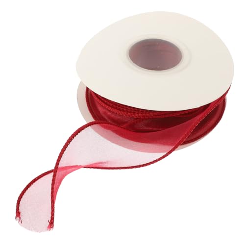 LIFKOME Fischschwanz Organza Geschenkband Weinrot DIY Bastelband für Blumenarrangements Partydeko und Geschenkverpackung Langlebig und Verschleißfest von LIFKOME