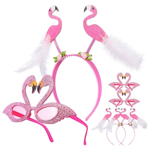 LIFKOME Flamingo Haarreif und Brille Teiliges für Partys Geburtstagsfeiern und Besondere Anlässe Einzigartige Dekoration mit Bequemen Langlebigen Accessoires Zufällige Zufällige Farbe von LIFKOME