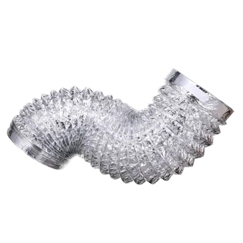 LIFKOME Flexibler Hochtemperatur-resistenter Aluminiumfolie-kanalglasschlauch Teleskop-kanal-kanalschlauch Für Trocknerabluft-luftentlüftungssystem 2 Meter von LIFKOME