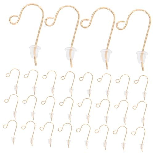 LIFKOME Förmige Ohrhaken mit Ohrstoppern Stabile Ergonomische Ohrring-herstellung Zubehör für DIY Schmuckbasteln Komfortabel und Sicher zum Ohrringe Selber Machen von LIFKOME