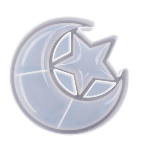 LIFKOME Gießform Stern und Mond Tablett Hitze und Kältebeständig DIY Epoxidharz Schale Langlebige Form für Kreative Aufbewahrung und Dekorative Bastelprojekte von LIFKOME
