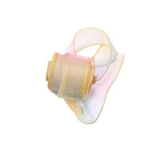 LIFKOME Glitzernde Regenbogenbänder Yards Premium Tüll für Diy Haarbänder Hochzeitsdeko Geschenkverpackung Partys und Festivals von LIFKOME