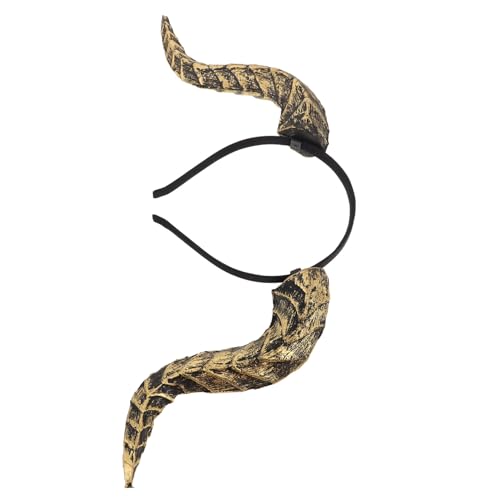 LIFKOME Gothic Teufelshorn Stirnband Abnehmbare Vintage Hörner Komfortables Cosplay Zubehör für Halloween Steampunk Karneval Vielseitig Einsetzbar für Party und Maskerade von LIFKOME