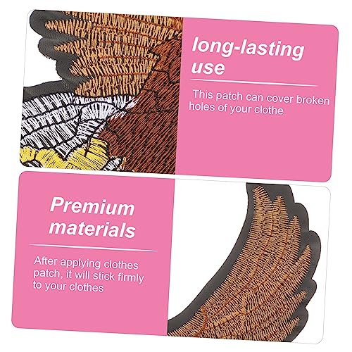 LIFKOME Großer Adler Aufnäher zum Aufnähen Lederoptik Patch für Jeans Jacken Rucksäcke Besticktes DIY Applikationselement für Kleidung Einfach zu Befestigen Vielseitig für Damen und von LIFKOME