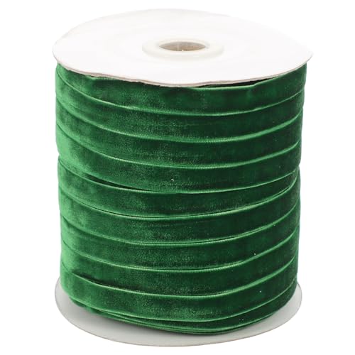 LIFKOME Grünes Samtband für DIY Bastelarbeiten Geschenkverpackung Haarband Kleidung Dekoration Langlebiges Hochwertiges Geschenkband für Kreative Handarbeiten von LIFKOME
