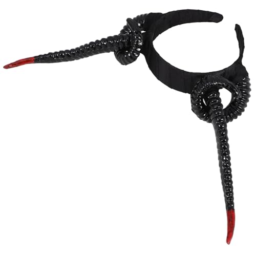 LIFKOME Halloween Gothic Stirnband Teufelshorn Kopfstück Verstellbar Robust für Damen Herren Party Cosplay Bühnenauftritte Vielseitiges Foto Accessoire von LIFKOME