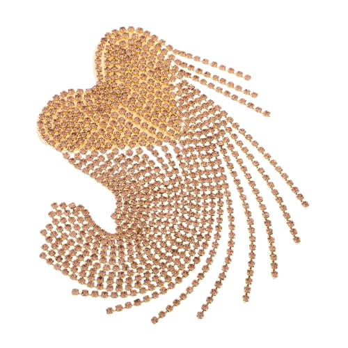 LIFKOME Handgefertigte Applikationen Mit Herzperlen, Strass-ketten, Stoffdekoration Für Kleidung, Ideal Für Partys, Hochzeiten, Bühnenauftritte, Diy-nähzubehör von LIFKOME