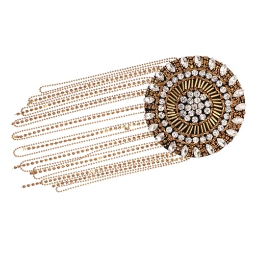 LIFKOME Handgefertigte Schulterklappe mit Quasten und Langer Kette Goldfarbene Epaulette zum Aufnähen Modisches Kleidungszubehör Dekoratives Fransen abzeichen für Männer und Frauen LIFKOME Handgefertigte Schulterklappe mit Quasten und Langer Kette Goldfarbene Epaulette zum Aufnähen Modisches Kleidungszubehör Dekoratives Fransen abzeichen für Männer und Frauen von LIFKOME