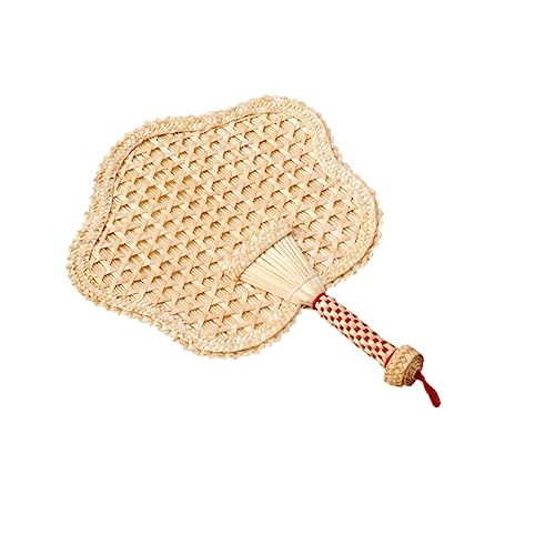 LIFKOME Handgefertigter Handlicher Kühlfächer aus Gestricktem mit Fünfzackigem Blattdesign Sommerlicher Tragbarer Lüfter für Party Strand und Heimdekoration LIFKOME Handgefertigter Handlicher Kühlfächer aus Gestricktem mit Fünfzackigem Blattdesign Sommerlicher Tragbarer Lüfter für Party Strand und Heimdekoration von LIFKOME