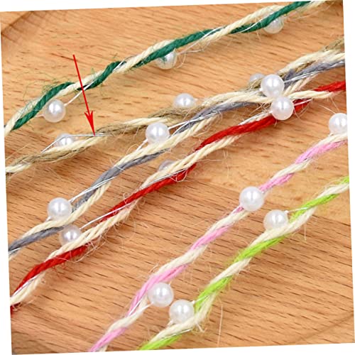 LIFKOME Handgefertigtes Rotes Zweifarbiges Hanfband mit Kreativer Flechtung Flexibles Geschenkband für DIY Bastelarbeiten Hochzeitsdekoration und Geschenkverpackung von LIFKOME