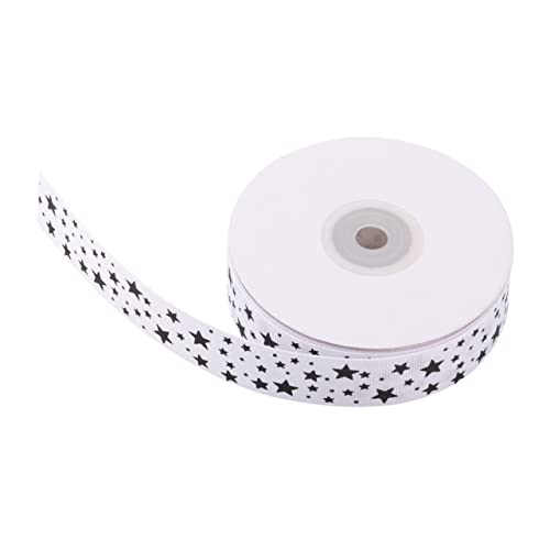 LIFKOME Handgemachtes Sternenbedrucktes Band Breites Langes DIY Ribbon für Haaraccessoires Blumen und Kuchen Weiß von LIFKOME
