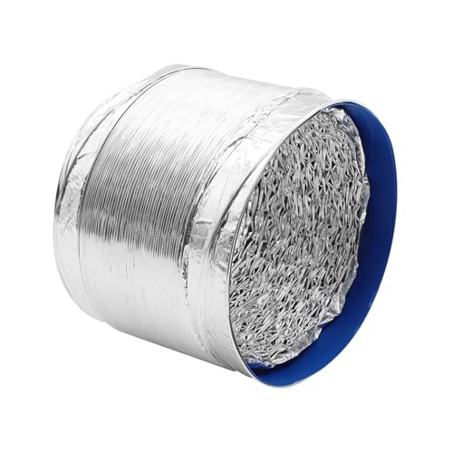 LIFKOME Hitzebeständiger Flexibler Aluminiumfolie Lüftungsschlauch Durchmesser Verstärktes Doppelwandiges Abluftrohr für Hvac Badezimmer Küche Gewächshaus und Pflanzenzelt von LIFKOME