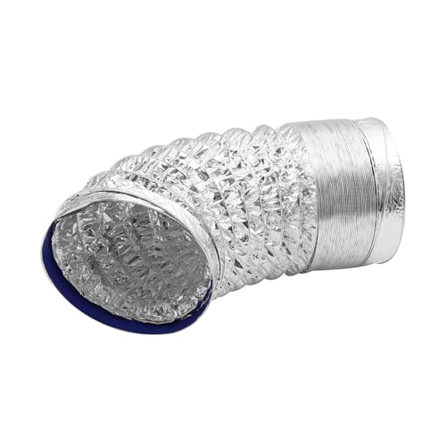 LIFKOME Hochtemperaturbeständiger Doppelwandiger Aluminiumfolie Lüftungsschlauch Durchmesser Flexibel Feuerfest Beschichtet für Abluftkanal Trockner und Hvac Belüftungssysteme Silberfarben LIFKOME Hochtemperaturbeständiger Doppelwandiger Aluminiumfolie Lüftungsschlauch Durchmesser Flexibel Feuerfest Beschichtet für Abluftkanal Trockner und Hvac Belüftungssysteme Silberfarben von LIFKOME